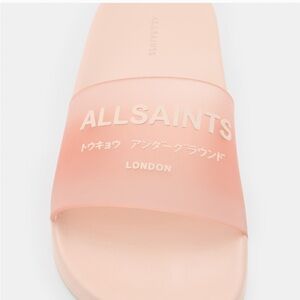 AllSaints UNDERGROUND LOGO SLIP ON SLIDERS